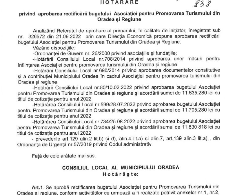 HCL 838/21.09.2022