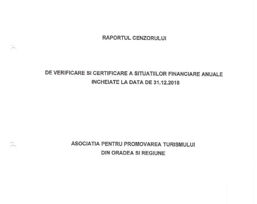 Raport cenzor 2018